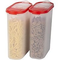 Cutting EDGE Plastic Jars & Containers- 2400 ml, 2 pieces, Red