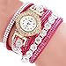 Produktbild Armbanduhr, erthome Frauen Mode Lässig Analog Quarz Damen Strass Uhr Armbanduhr Muttertag Geschenk (Pink)