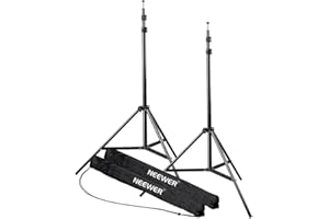 NEEWER Photography Light Stand, 7 Feet / 210cm Aluminum Alloy Photo Studio Tripod Stands for Video, Portrait and Photography Lighting, Reflectors, Soft boxes, Umbrellas, Backgrounds (2 Pieces)