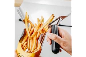 CHENGONG Paletta per Patatine Fritte Durevole in Acciaio Inossidabile, Paletta per Patatine Fritte, Multifunzione per Patatine Fritte per la casa del Ristorante, Accessorio da Cucina p