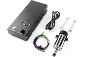 FOXALIEN CNC Upgrade Kit 300W DC Spindle Milling Motor for 3018-SE V2, Masuter 4040, Masuter Pro, Masuter 3 CNC Router Engraving Machine with Integrated Control Box Speed Adjust Button