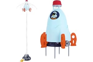 Babyhelen Juguete de Rociador, Aspersor de Agua Cohete, Juguete de Verano para Niños 3+, para Exterior Jardín, Césped, Aire Libre.