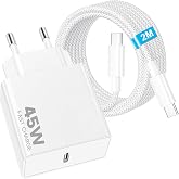 45W Fast Charging Charger for iPhone 18 17 16 15/Pro/Pro Max/Plus/Duo/Air/17e, iPad Pro, USB C Charger Fast Charging Type C P
