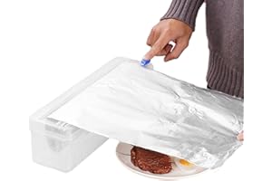 NGUMMS Taglierina per Avvolgere Saran - Dispenser Ricaricabile Saran Wrap con taglierina Scorrevole - Dispenser Riutilizzabile con taglierina per Diapositive, Dispenser per Pellicola Trasparente 2