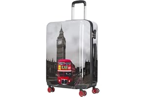 Flight Knight Hard Case Printed Luggage Suitable for easyJet, British Airways, Ryanair, Cities, Prints, Landscapes, Art, Hard Case Suitcases 8 Wheel Travel Bag Set & Carry Ons