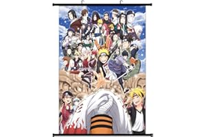 CBOSNF Nar-uto Poster Wallscroll Arte,Nar-uto Wallscroll,Anime Arte Muraria Wall Art,Della Parete Tela Anime Hanging Painting Anime Wall Art Estetica Room Decor Canvas 40 * 60cm