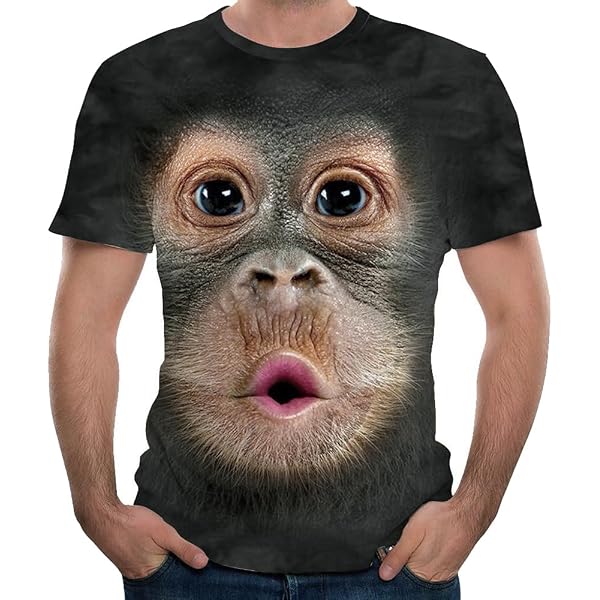 Débardeur Humour Singe – T-shirt Femme/homme Avec Visage De Singe Qui Souffle Le Ventre