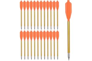 ELONG OUTDOOR 6.3 Pulgadas Flechas de Ballesta de Aluminio con Puntas de Flecha de Caza, Pernos de Ballesta para Mini Pistola Ballesta precisión de Destino Flechas-Pesca Caza Práctica Tiro con Arco