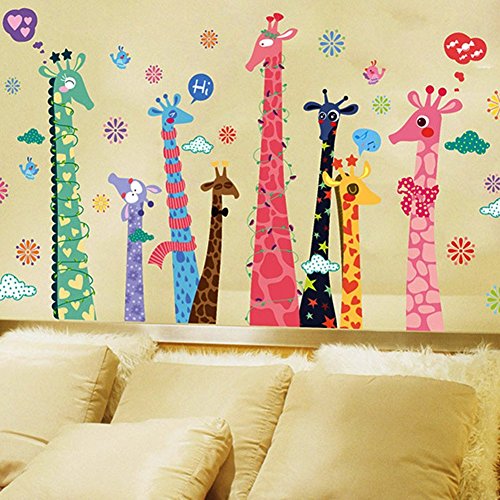 Benbroo Cartoon giraffe wall stick elementary school classroom culture bedroom decorate children room