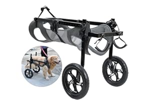 Duuclume Sedia a rotelle per cani di taglia grande, per gambe posteriori, ausili per la mobilità degli animali domestici, sedia a rotelle con zampe posteriori disabili, per cani di taglia grande