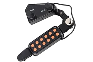 ZJCHAO Kit de Transducteur de Micro de Guitare Acoustique Magnétique à 12 Trous Sonores Amplifiant Le Son de Guitare pour la Plupart des Joueurs de Guitare Acoustique
