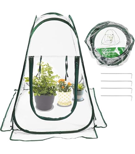Serre Pop-Up Pour Plantes 98x98x98cm - Tente D'Hivernage Transparente Sans Montage, Protection Idéale Pour Légumes, Fleurs Et Jeunes Plants