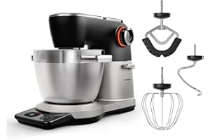 Bosch Küchenmaschine Serie 8, NEU, 9 Automatikprogramme, Waage, Timer, 7 Stufen, 6l Edelstahl-Schüssel, Knethaken, Rührbesen, Silikonbesen, spülmaschinenfest, 1.800 W, MUMS8ZS00