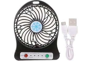 huiouer Ventilatore portatile portatile portatile ventilatore a LED ventilatore ad aria mini scrivania USB ventilatore terzo vento USB ventilatore