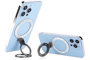 GAODUANLUOLUO Anneau Telephone Auto-adhésif, Ultra Mince Bague Telephone Portable, Grip Telephone Pliable pour Tous Smartphones (Argent)