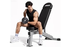 JOROTO MD80 Adjustable Weight Bench - 1000 Lbs Load Utility Workout Benches for Full Body Upright, Incline, Decline, and Flat Exercise Bench Press