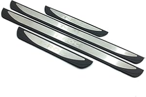 ENFILY pour T-Roc T Roc Troc 2018 2019 2020 2021 2022 Acier Inoxydable Plaque De Protection Seuil De Porte Garde PéDale Couverture Garniture Voiture Style Accessoires 4 PièCes