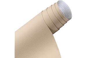 YUSHENGTAI Cuero Adhesivo Parches Polipiel, Polipiel Adhesiva Piel para Tapizar 40 x 150 cm para Sofás, Asientos De Coche, Silla De Oficina, Cabecera, Bolsos, Beige