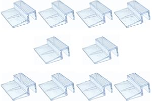 Jiakalamo 10 clips para cubierta de acuario, 6 mm/10 mm/12 mm, clips acrílicos para acuarios, soporte para cubierta de vidrio de acuario, clips universales para tapa para acuarios sin montura