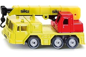 siku 1326, Grue Hydraulique, métal/plastique, jaune/rouge, Bras de grue relevable