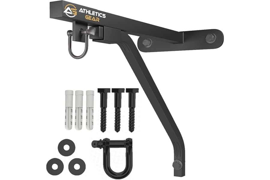 PUNCH BAG BRACKET by Athletics Gear |16-guage Heavy Duty with D-Shackle Swivel & Fixings