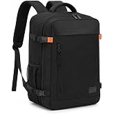 Yankony Backpack 40x30x20 for Ryanair Expands to 40x30x25, Black/White | 24L Expandable to 30L Backpack Travel Cabin Airplane