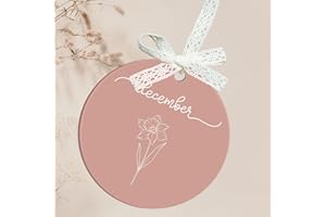 Uniqicon 12 Pezzi 3 1/8 Pollici Acrilico Pastello Colore Rosa Ornamento Vuoto, 3 mm Extra Spesso Cerchio Acrilico Per Cricut Matrimonio Tavolo Impostazione Progetti In Vinile