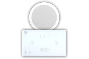 Systemline E50 In Wall Bluetooth Receiver Amplifier Hi-Fi Speaker System (White Panel) & 6.5" Ceiling Wetroom/Bathroom Speaker (1 Single IP 6.5" Qi65CWST Ceiling Speaker)
