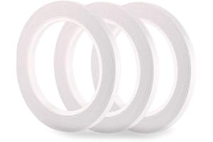 FEPITO 3 Stück Doppelseitiges Klebeband praktisch starken Klebeband für Büro/Craft/Nähen, 6 mm x 30 Meter (33 Meter)