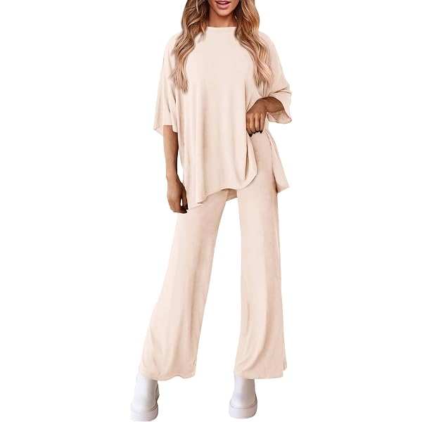Ensemble Femme 2 Pièces Gym/maison - Pull Col Rond + Pantalon Large En Laine | Confortable, élégant, Automne-hiver - 8