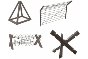 KILOKITS 1/72 Militare Anti-Tank Ostacoli Set Modello Kit Incisione Filo Spinato Difesa per la Seconda Guerra Mondiale Diorama Scenery Building