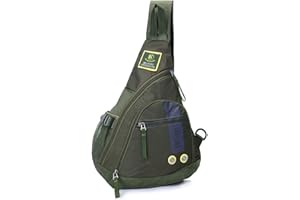 Xieben Vintage Leather Sling Chest Bag Crossbody Pack per uomo Donna Viaggi Outdoor Shoulder Pack Zaino Daypack Coffee