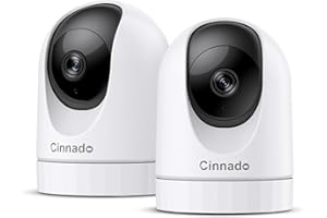 Cinnado Telecamera WiFi Interno - 2K(3MP) Videocamera Sorveglianza Interno Wi-Fi per Baby con Pan/Tilt, Rilevamento del movimento e sirena, Audio Bidirezionale, Compatibile con Alexa, D1 2P