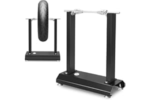 ‎FIVMEN FIVMEN Motorrad Auswuchtmaschine Auswuchtgerät für Motorradräder mit 4 Stützbeinen und Wasserwaage Felgenauswuchtmaschine Auswuchtbock Radauswuchtmaschine,Schwarz 40x20x50 cm