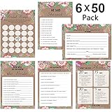 【Excelente para cualquier fiesta de bodas】 - Excelente idea de entretenimiento para despedidas de soltera, despedidas de soltera, fiestas de compromiso, cenas de ensayo e incluso bodas. Tus invitados a la ducha nupcial les ENCANTARÁN estos juegos clásicos.