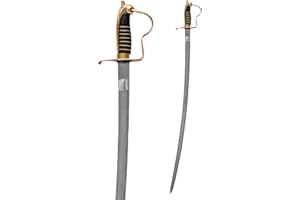 ‎BATTLE-MERCHANT Battle-Merchant - Preußischer Offizierssäbel für Erwachsene - geschmiedeter Stahl - mit Scheide & Löwenkopfgriff aus Messing