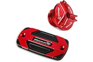 FTNBAE Für Honda Hornet CB750 2022 2023 CB 750 Zubehör Bremsflüssigkeitsbehälterdeckel Vorne Abdeckung Motoröleinfülldeckel (Farbe : Hornet-Red)