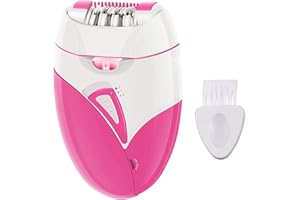 FONPOO Epilatore Facciale Elettrico per le Donne, Epilatore Cordless per l'area Intima, Gambe, Labbra, Mento, Braccio, Spalla e Bikini, Epilatore Facciale Ricaricabile USB con Luce LED