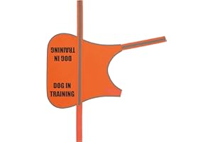 Flexi-Print Personalised Dog Vest - Hi Vis Reflective Service Dog Vest, Orange, Large