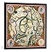 Produktbild Gerahmtes Bild von Gerardus Mercator "Septentrionalium terrarum descriptio, map of the Arctic, 1595", Kunstdruck im hochwertigen handgefertigten Bilder-Rahmen, 70x70 cm, Schwarz matt