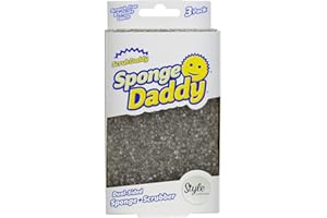 Scrub Daddy Sponge Daddy Style, Dual Sided Sponge Scrubber, Dish Sponges for Washing up, Non Scratch Scourers for Cleani