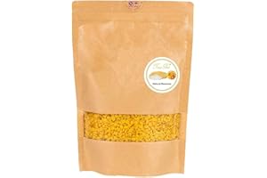 TooGet Pellets de Cera de Abeja Amarilla, 100% pura Pastillas de Cera de Abejas, Natural Grado Cosmético, Ideal para la Producción de Artesanías y Velas - 400g