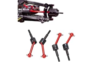 BONKZEBU Drive Shaft CVD for TT02,Wear Resistant Sturdy Metal Drive Shaft CVD,Easy to Install Disassemble TT02 Drive Shaft CVD,for TT02 1/10 RC Car (Red)