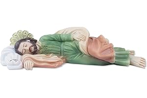 Proposte Religiose Estatua de San José durmiente de resina. Largo 20 cm. Pintada a mano.