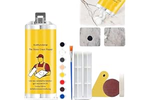 PELINUAR Kit de reparación de grietas de baldosas multifuncionales, kit de reparación de azulejos y mármol, kit de reparación de porcelana, pasta de reparación de azulejos y cerámica, kit de reparación de