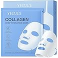 Collagen Face Mask, Collagen Night Wrapping Mask, Hydrating Overnight Hydrogel Mask, Pore Minimizing, Elasticity Improvement (34g x 6ea)