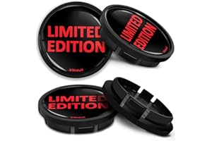 SkinoEu Compatible con Tapas Centrales VW Volkswagen 5G0601171XQI Tapacubos de Aleación para Llantas de 66mm Rojo CR 28