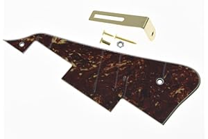 KAISH Vintage Tortoise LP Gitarren-Pickguard mit goldfarbener Halterung für Epiphone Les Paul