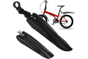 FAELNK Parafango Bici Parafango Anteriore Posteriore per Bicicletta per Bambini Regolabile Parafanghi Bici per 16-18 Pollici Facile da Installare Nero