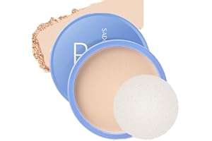 MEITREND Press Powder,Loose Face Powder,Natral Pressed Powder Translucent,Face Powder Compact,Pressed Powder with Soft Puff,Waterproof Foundation Powder,Lightweight & Smooth Texture,Pressed Powder Foundation